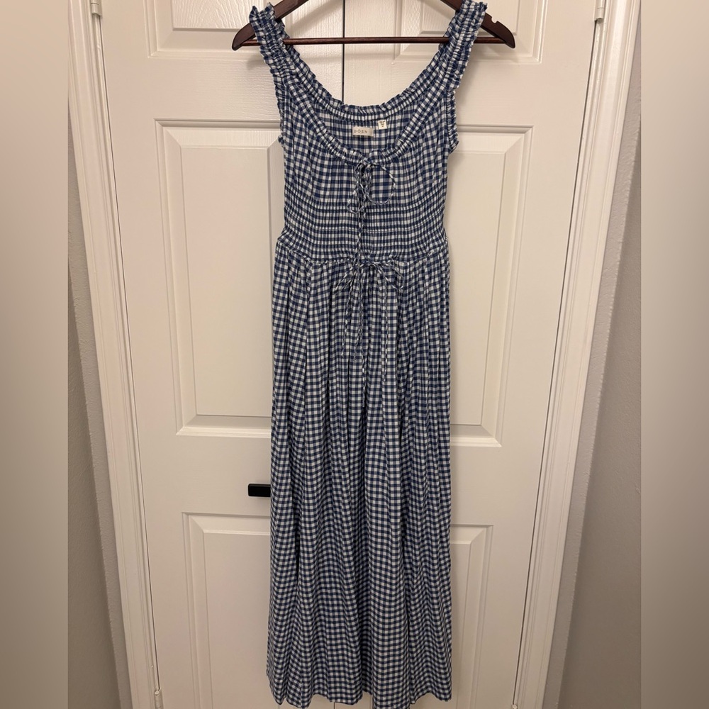 Doen Emmaretta Dress in Blue Gingham - Picture 3 of 6